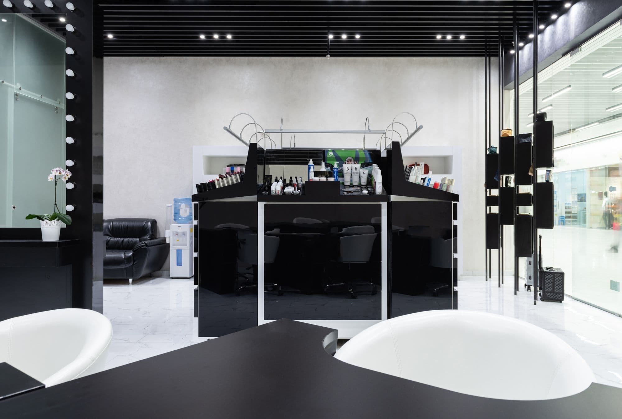 Interno di salone, atmosfera curata